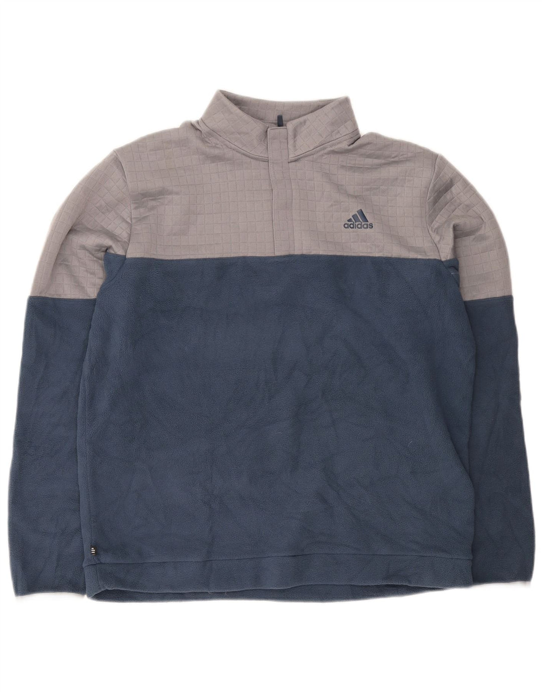 Adidas Pull polaire à col zippé pour homme Grand bleu marine Polyester