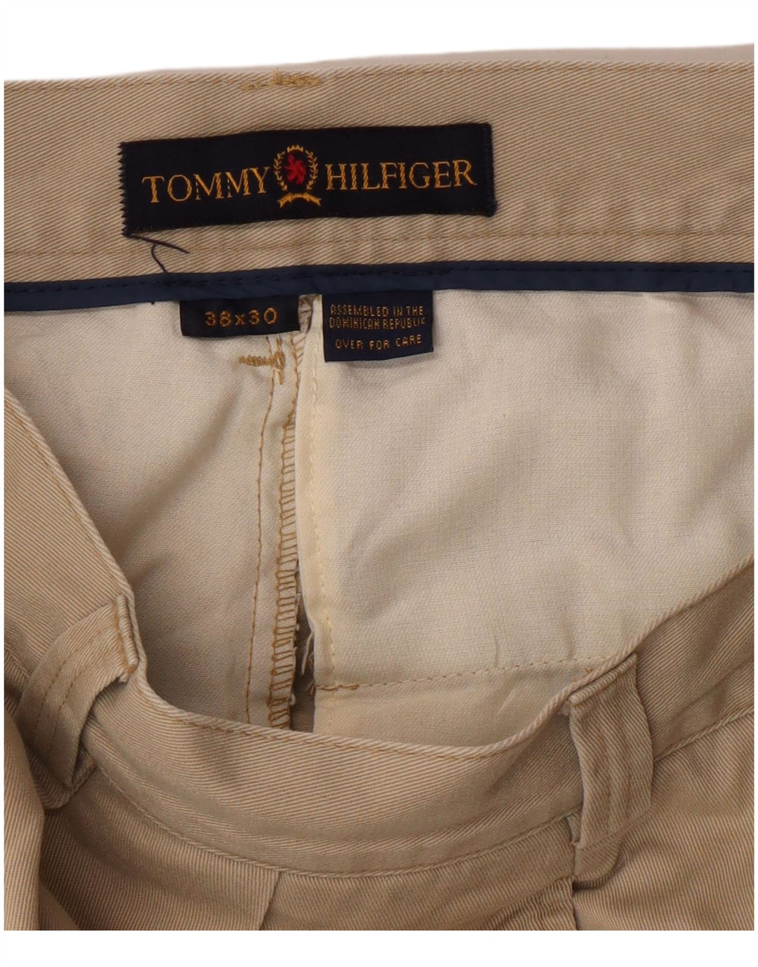 Tommy Hilfiger Pantalon Chino Droit Homme W38 L30 Beige