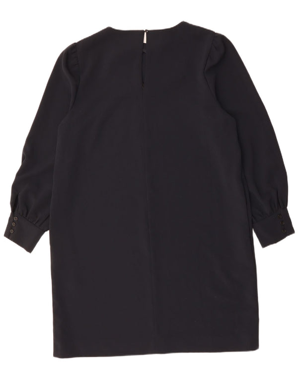 JAEGER Robe droite à manches longues pour femme UK 18 XL Bleu marine Polyester