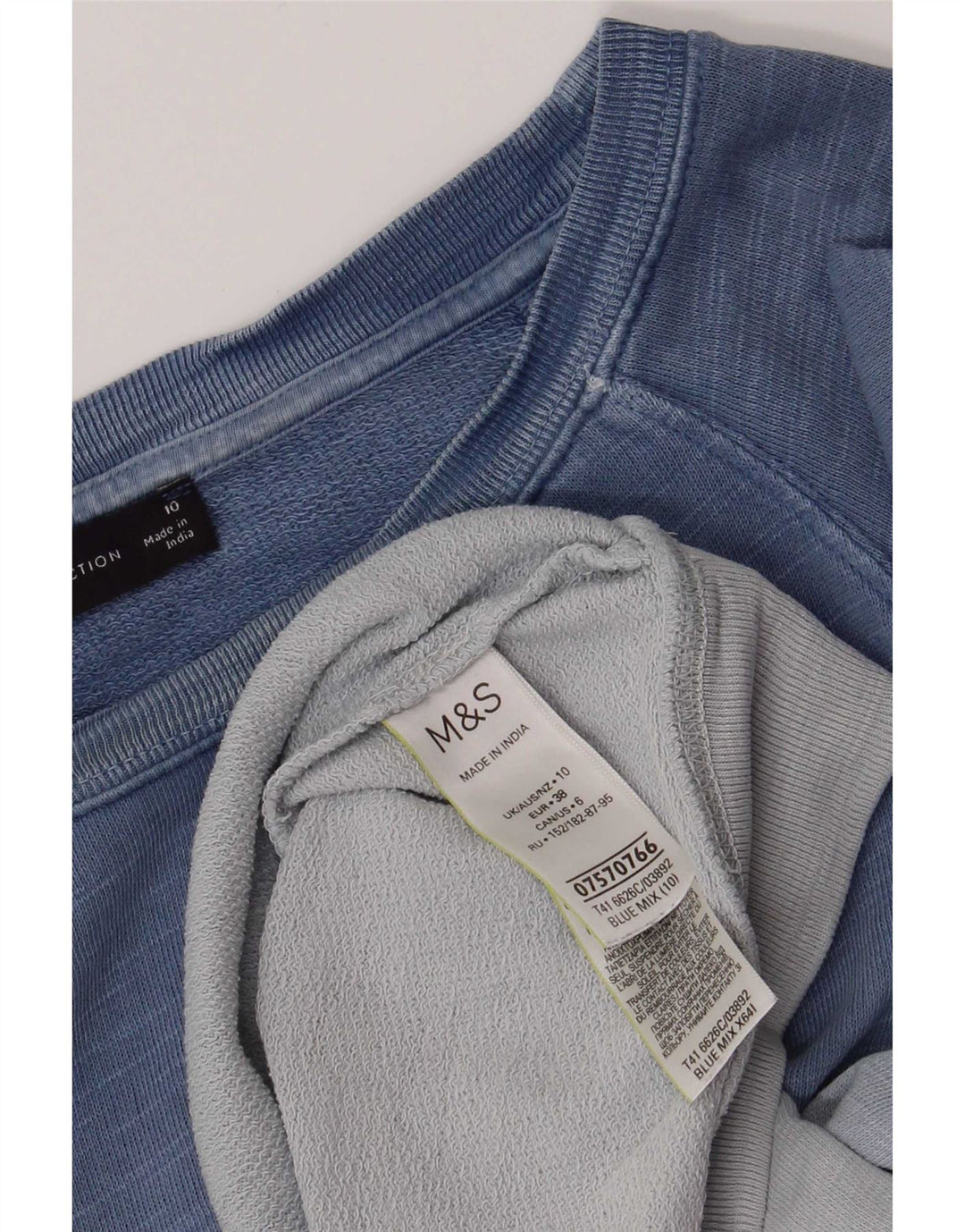 Marks & Spencer Sweat-shirt pour femme UK 10 Small Bleu Tie Dye