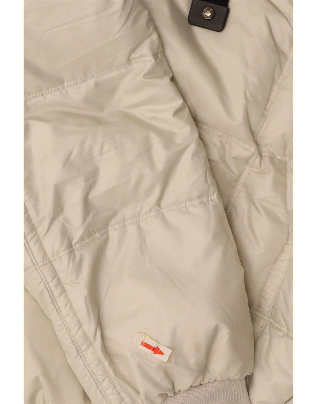 MUSEUM Veste matelassée à capuche pour femme UK 14 Medium Off White Polyester