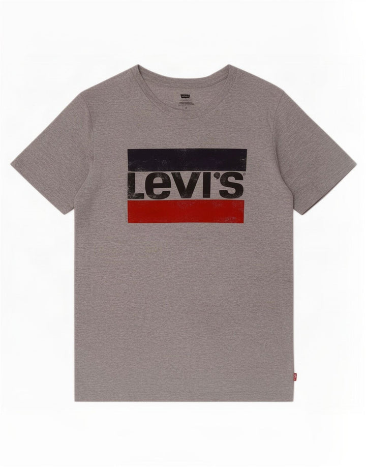 Levi's Tee-Shirt Graphique Homme Gris Moyen Coton