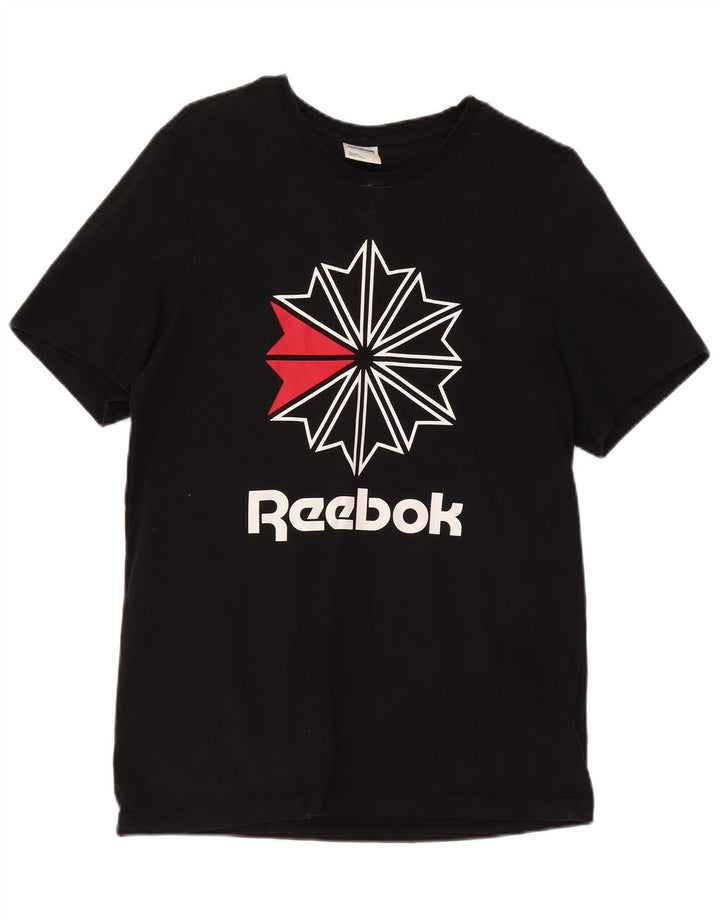 Reebok T-Shirt Graphique Homme Grand Noir Coton