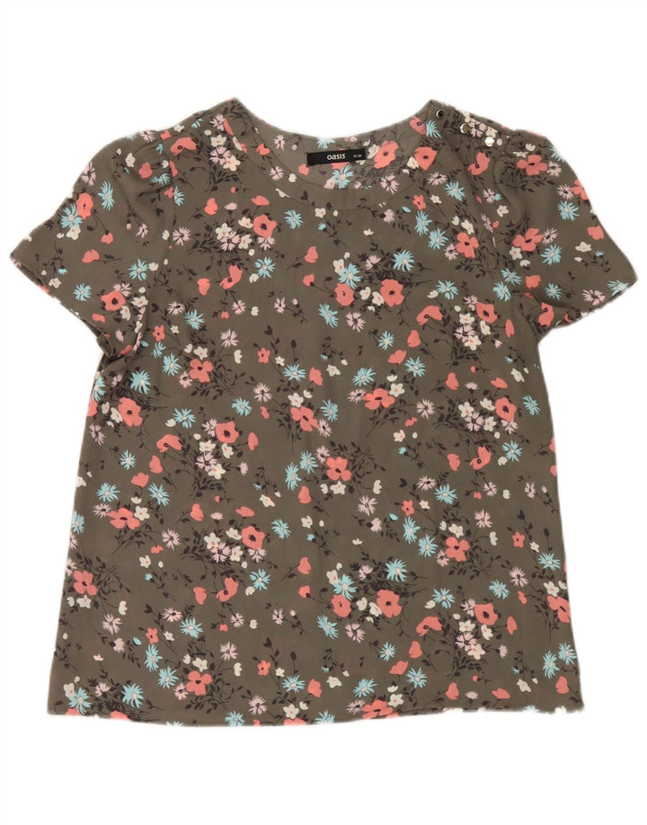 Oasis Chemisier pour femme UK 10 Petit vert floral