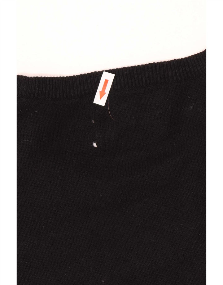 Marks & Spencer Pull coupe classique à col bateau pour homme en laine noire