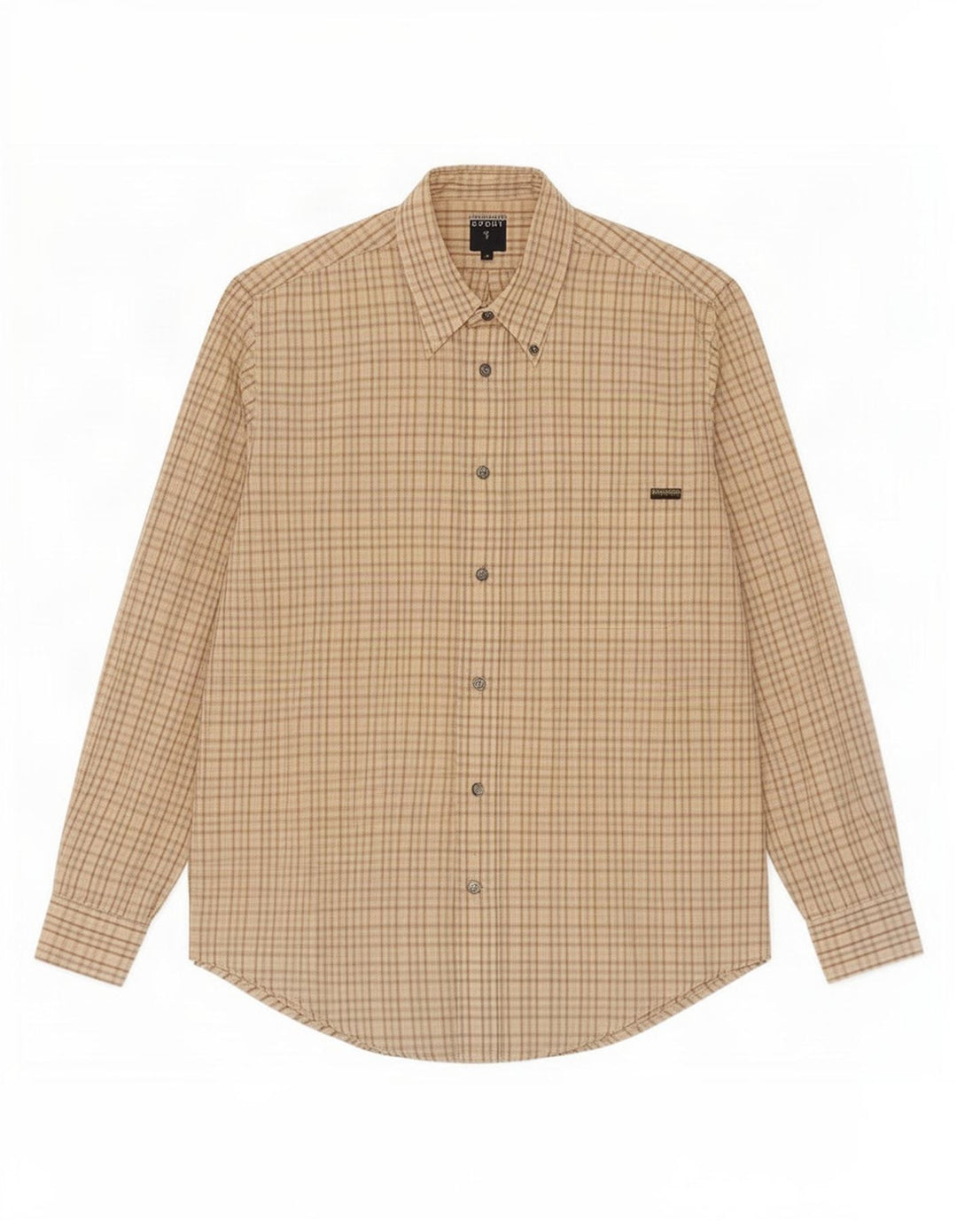 Trussardi Chemise En Coton À Carreaux Beige Moyen |