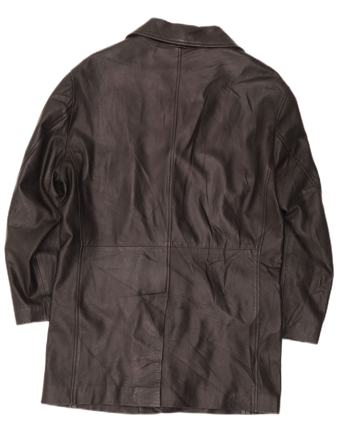 manteau en cuir homme vintage UK 36 Petit Noir