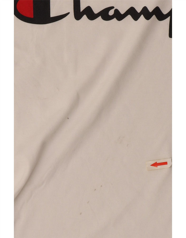 Champion T-Shirt Graphique Homme Blanc Moyen Coton