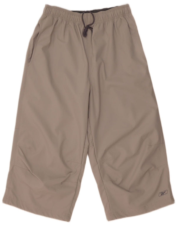 Reebok Pantalon de Survêtement Capri Homme Gris Moyen Polyester