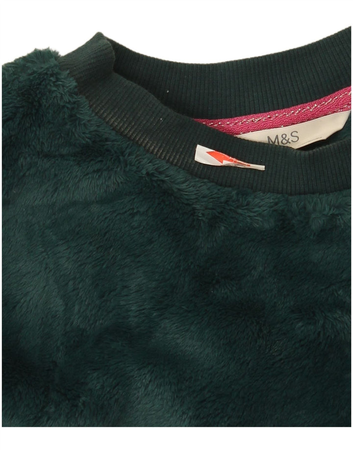 Marks & Spencer Pull-over en velours pour femme UK 14 Vert moyen