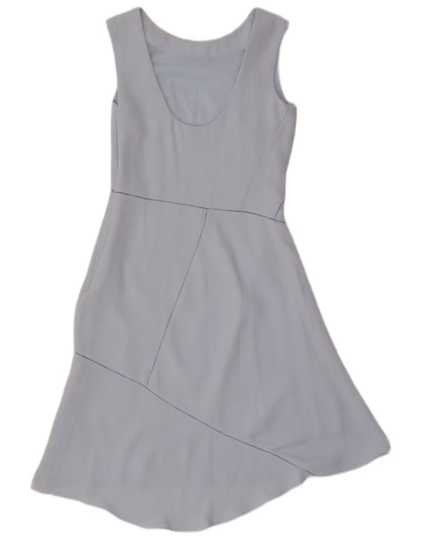 Reiss Robe trapèze sans manches pour femme UK 10 Petit Bleu