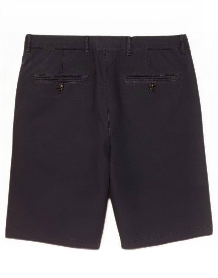 Marks & Spencer Short Chino Homme W32 Bleu Marine Moyen Coton