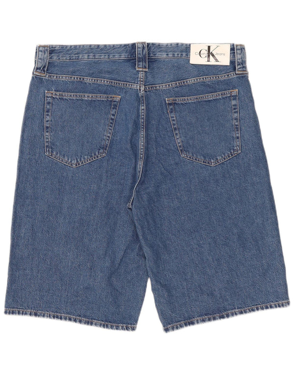 Calvin Klein Short en jean pour homme W36 Large Bleu Coton