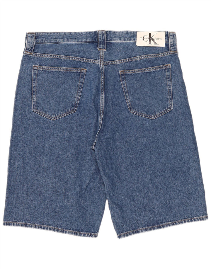 Calvin Klein Short en jean pour homme W36 Large Bleu Coton