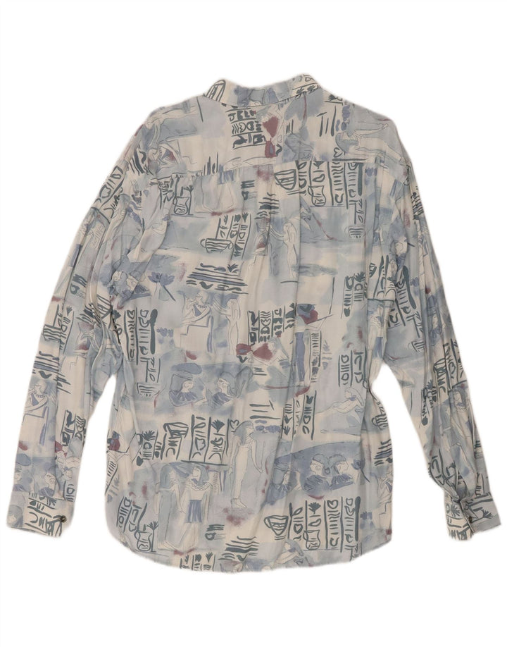Mac Fashion Chemise à motif abstrait pour homme, grand bleu
