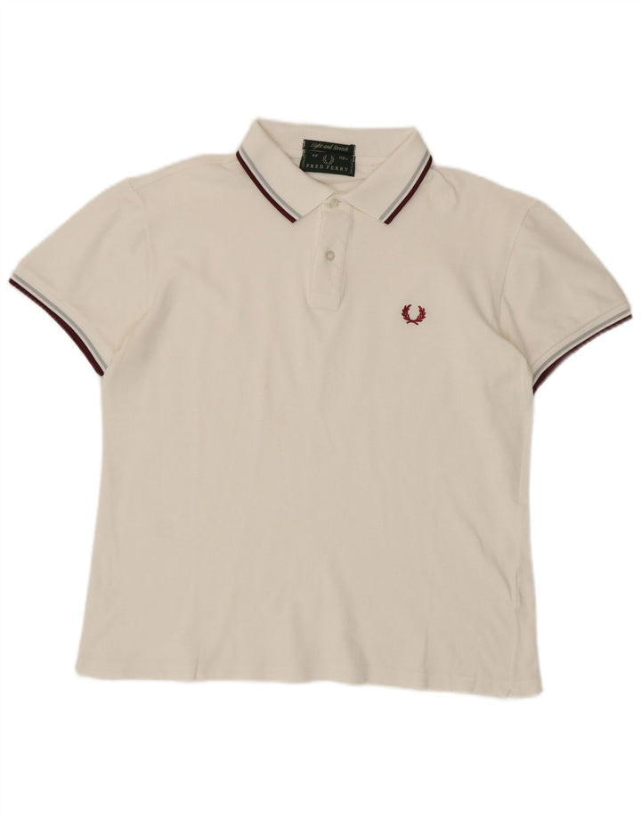 Fred Perry Polo Homme Blanc Moyen