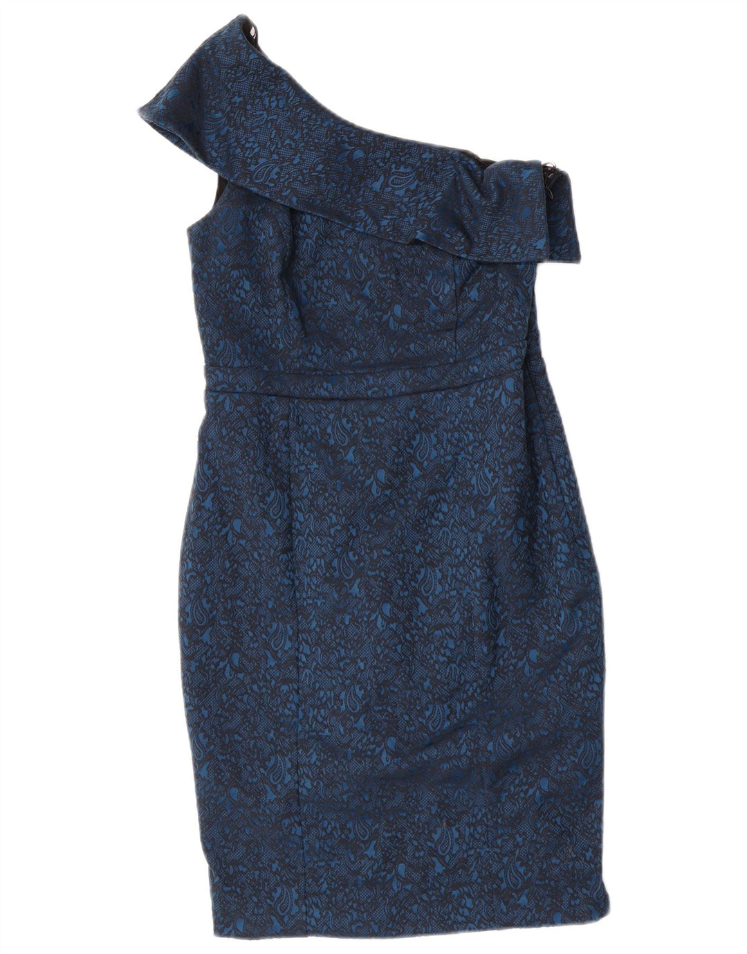 Next Robe asymétrique pour femme UK 10 Petit motif cachemire bleu