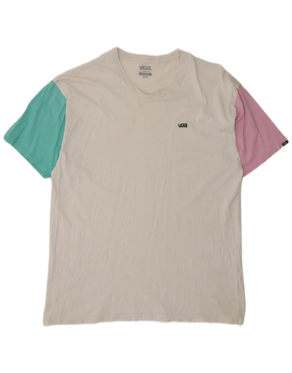 Vans T-shirt coupe classique pour homme 2XL Blanc Colorblock
