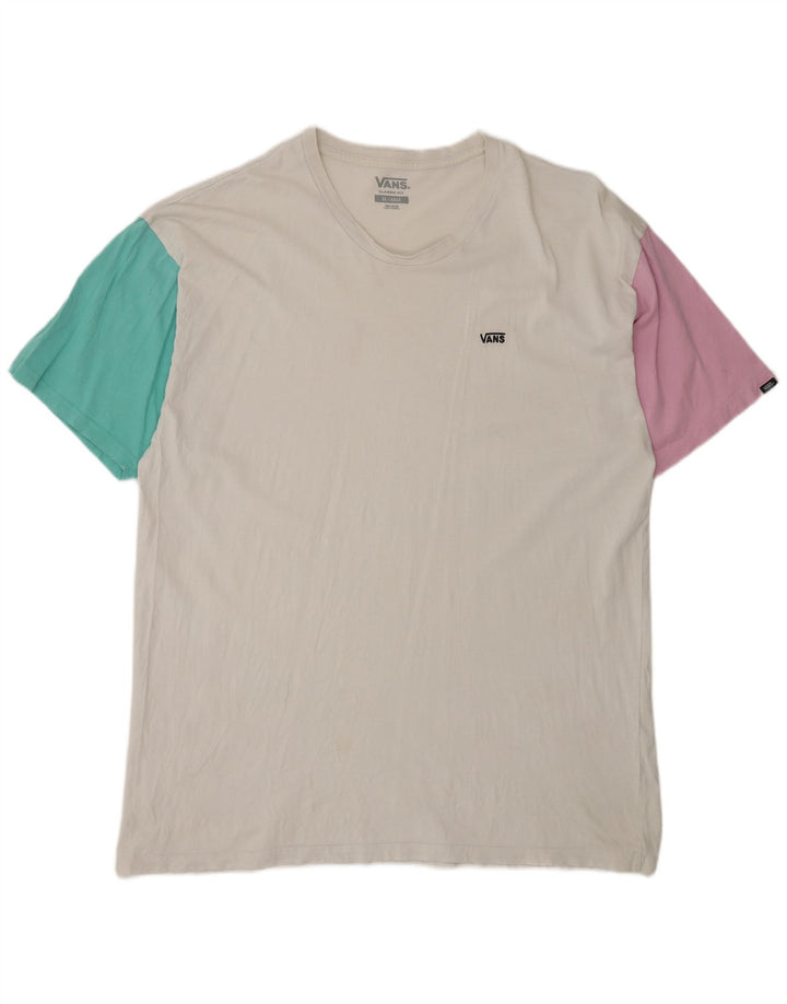 Vans T-shirt coupe classique pour homme 2XL Blanc Colorblock