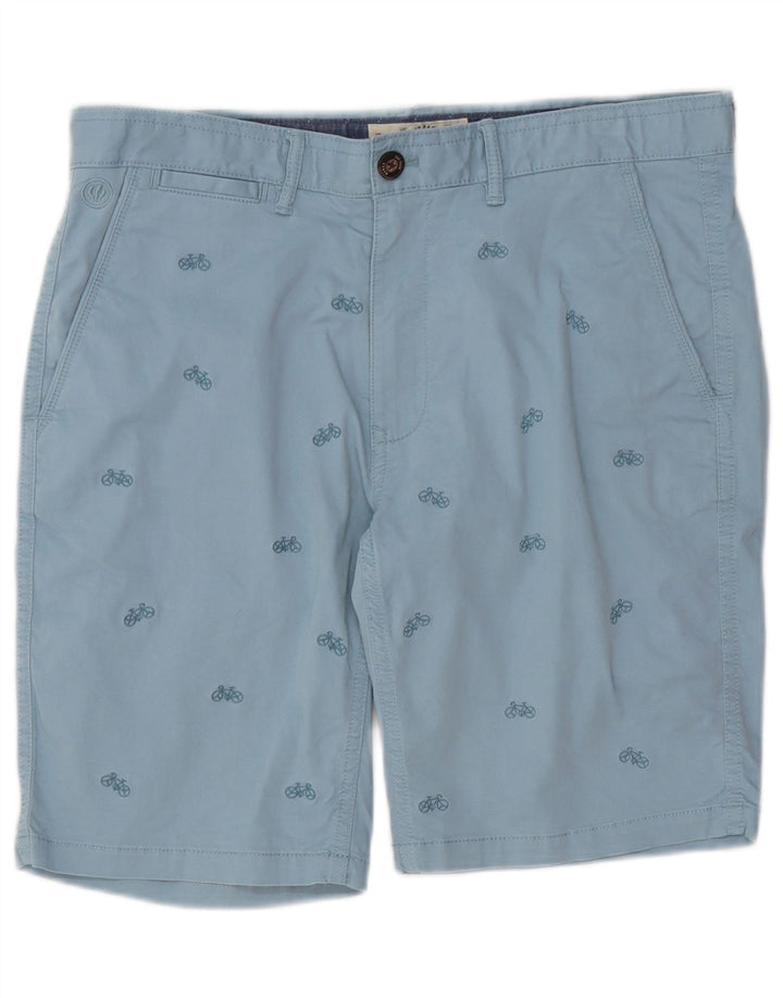 Fat Face Short Chino Homme W34 Grand Bleu Tacheté Coton