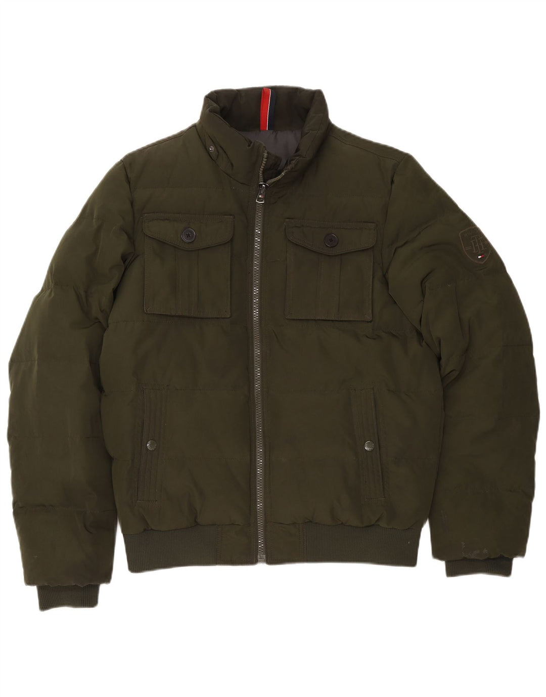Tommy Hilfiger Veste matelassée pour homme UK 38 Vert moyen Polyester
