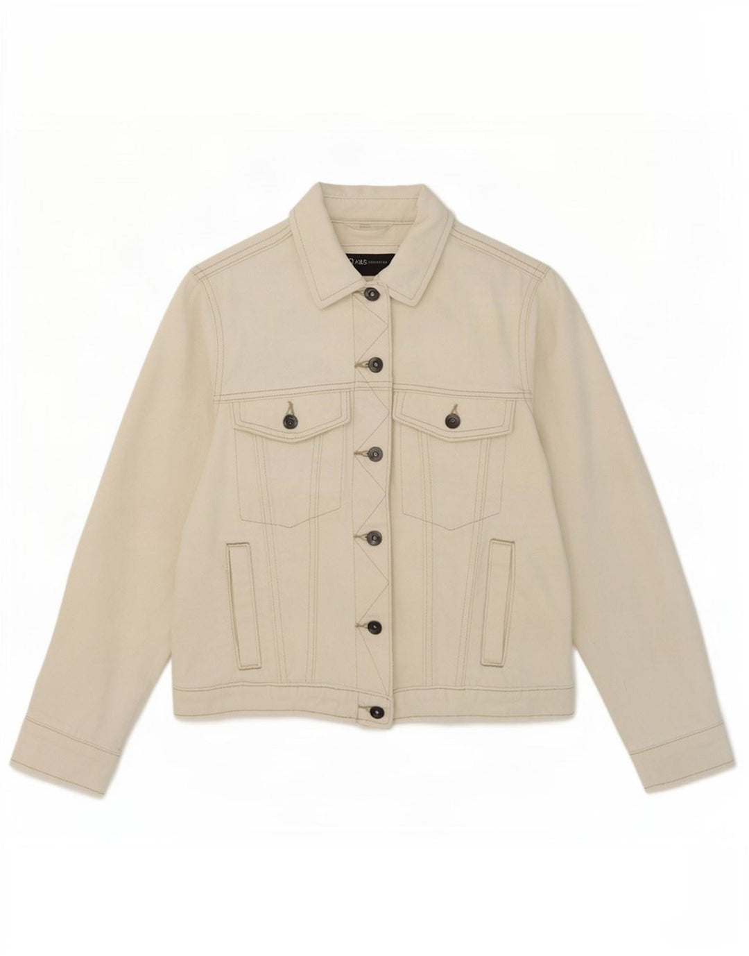 Marks & Spencer Veste en jean pour femme UK 8 Petit coton blanc