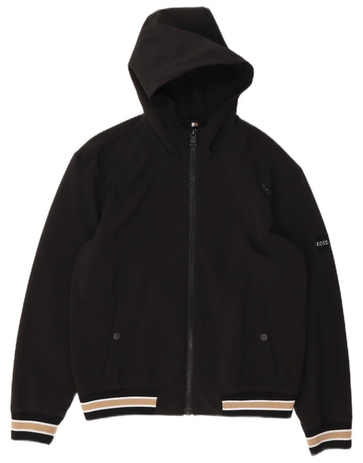 Hugo Boss Veste bomber à capuche pour garçon 13-14 ans Petit Noir Rayé