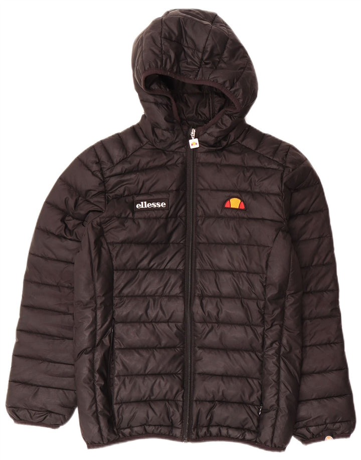 Ellesse Veste matelassée à capuche garçon 12-13 ans Noir Polyester