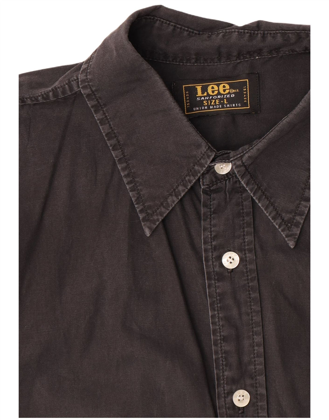Lee Chemise à manches courtes pour hommes, grand coton noir