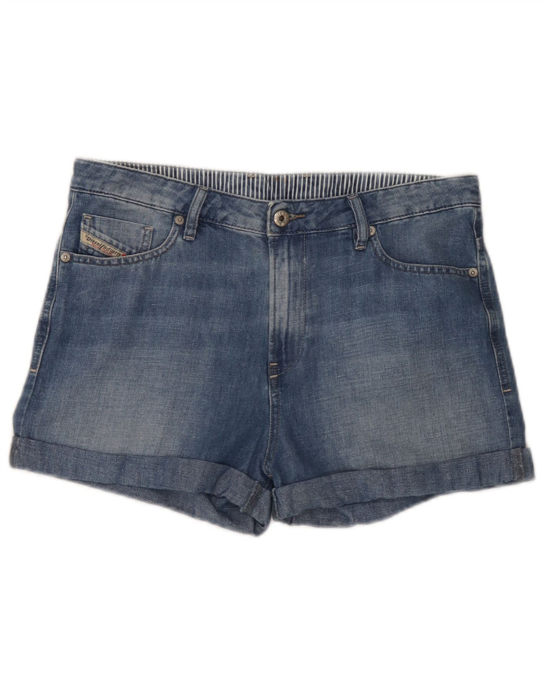 Short En Jean Diesel Femme W28 Bleu Moyen Coton