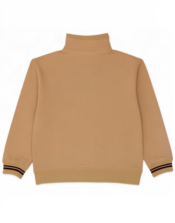 Champion Sweat-shirt à col zippé pour homme en coton beige moyen