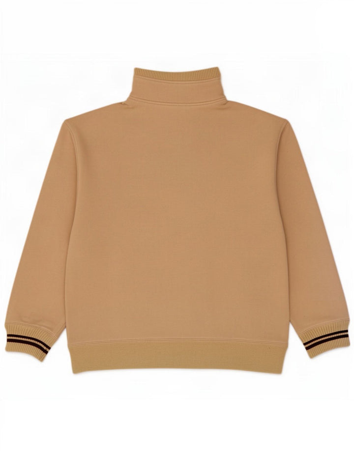 Champion Sweat-shirt à col zippé pour homme en coton beige moyen