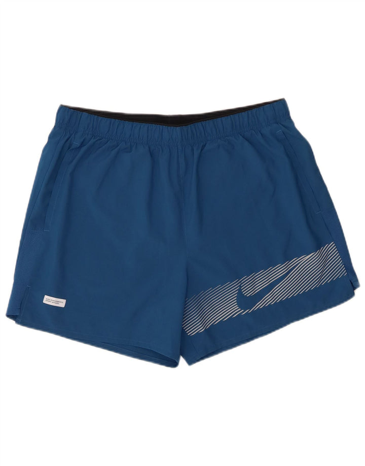 Nike Short de sport Dri Fit Graphic pour homme en polyester Bleu Taille L