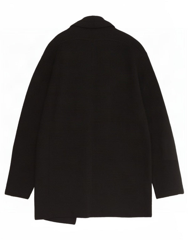 Zara Mens Longline Open Cardigan Sweater XL Black