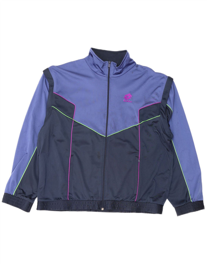 LOTTO Veste de Survêtement Homme XL Bleu Colorblock