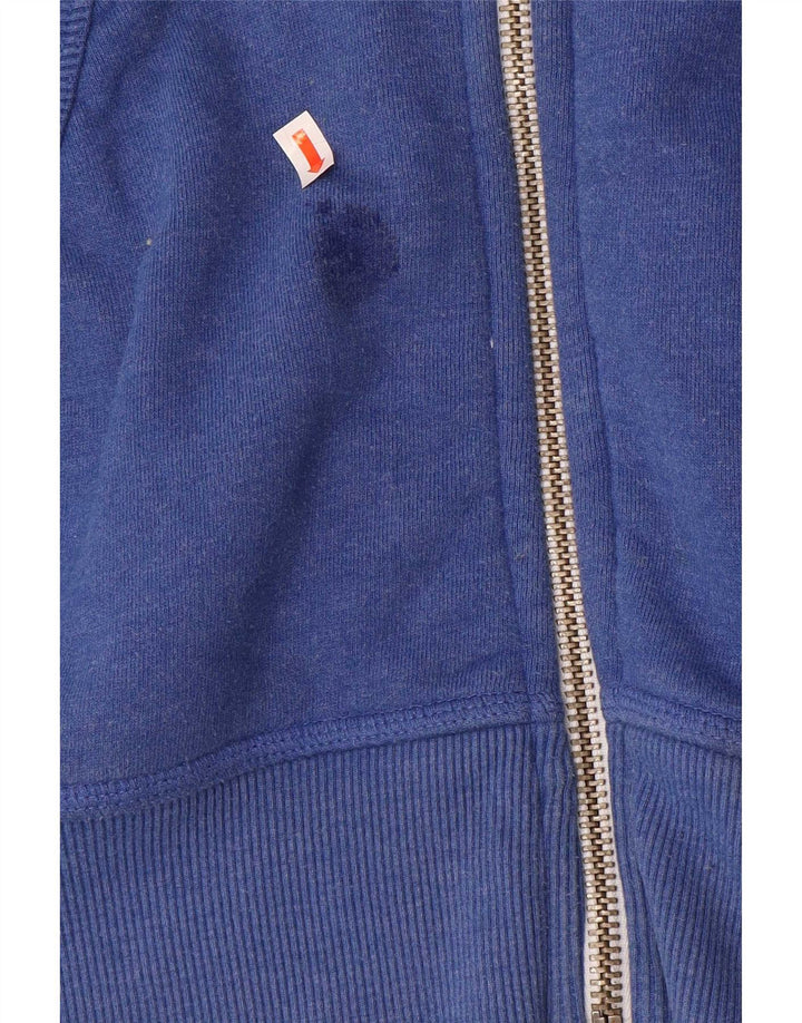 Superdry Pull à capuche zippé en coton bleu petit pour homme