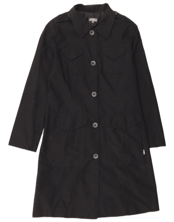 Naf Naf Pardessus militaire pour femme UK 12 Medium Noir Polyester