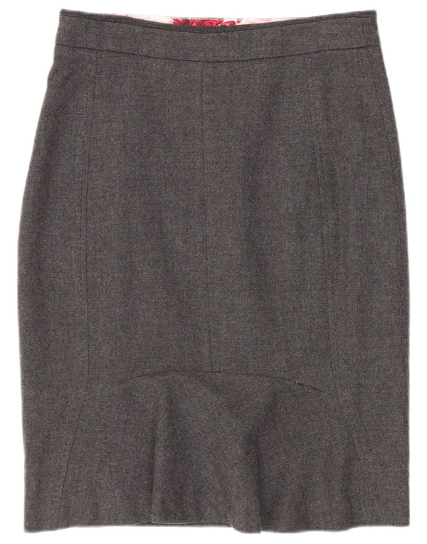 Ted Baker Jupe crayon pour femme Taille 1 XS W26 Laine vierge grise