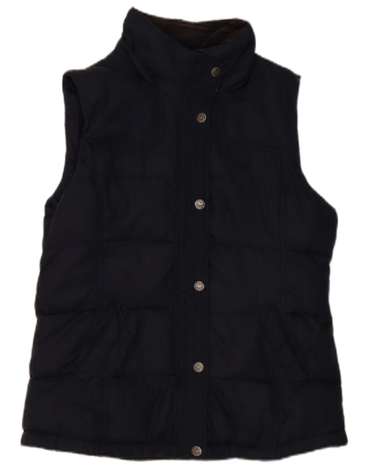 Crew Clothing Gilet rembourré pour femme UK 12 Medium Bleu marine Polyester