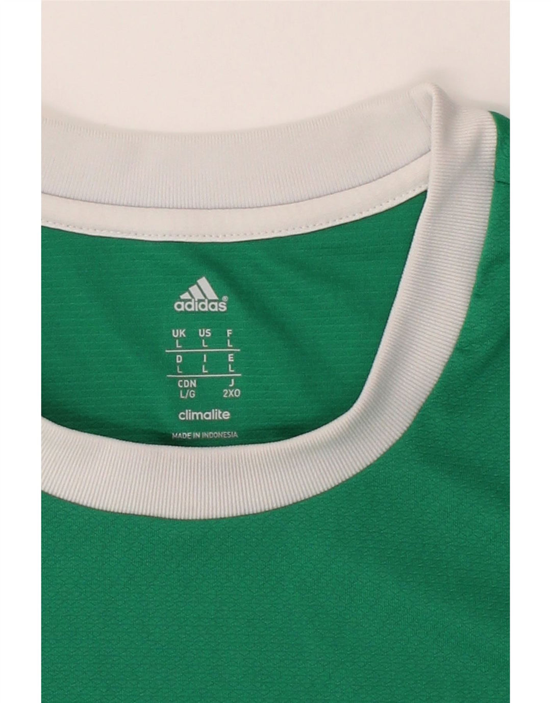 ADIDAS Mens Climalite T-Shirt Top Large Green Polyester