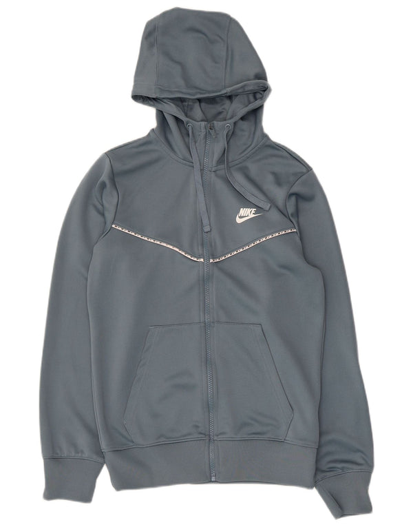 Nike Mens Zip Hoodie Sweater XS Grey Polyester