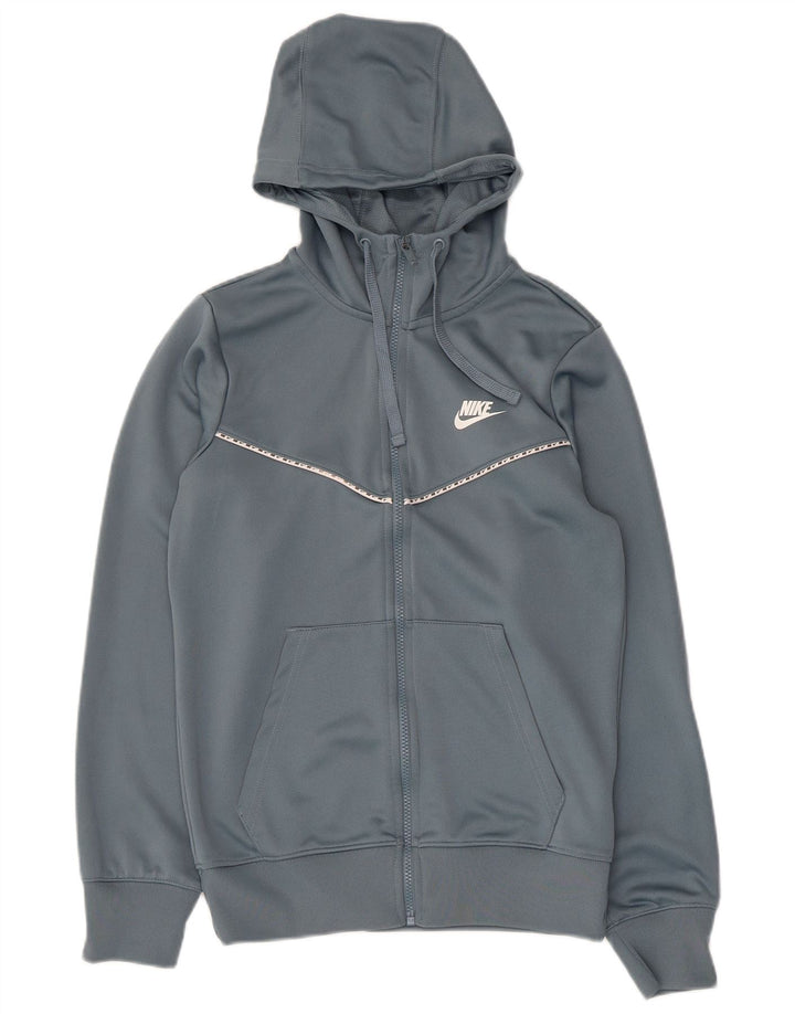 Nike Pull à capuche zippé pour homme XS Gris Polyester
