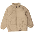 Kappa Veste matelassée à capuche pour homme, coupe ample, UK 36, petit, beige, polyester
