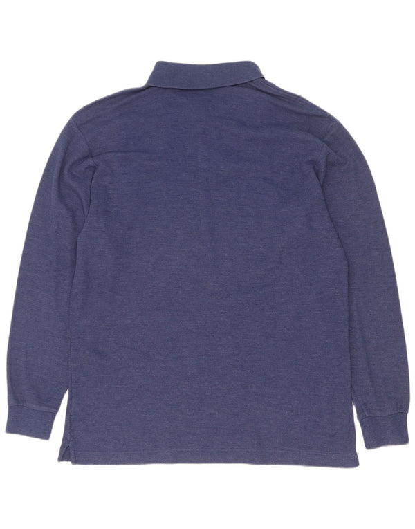 Fila Polo à manches longues homme IT 50 bleu moyen coton