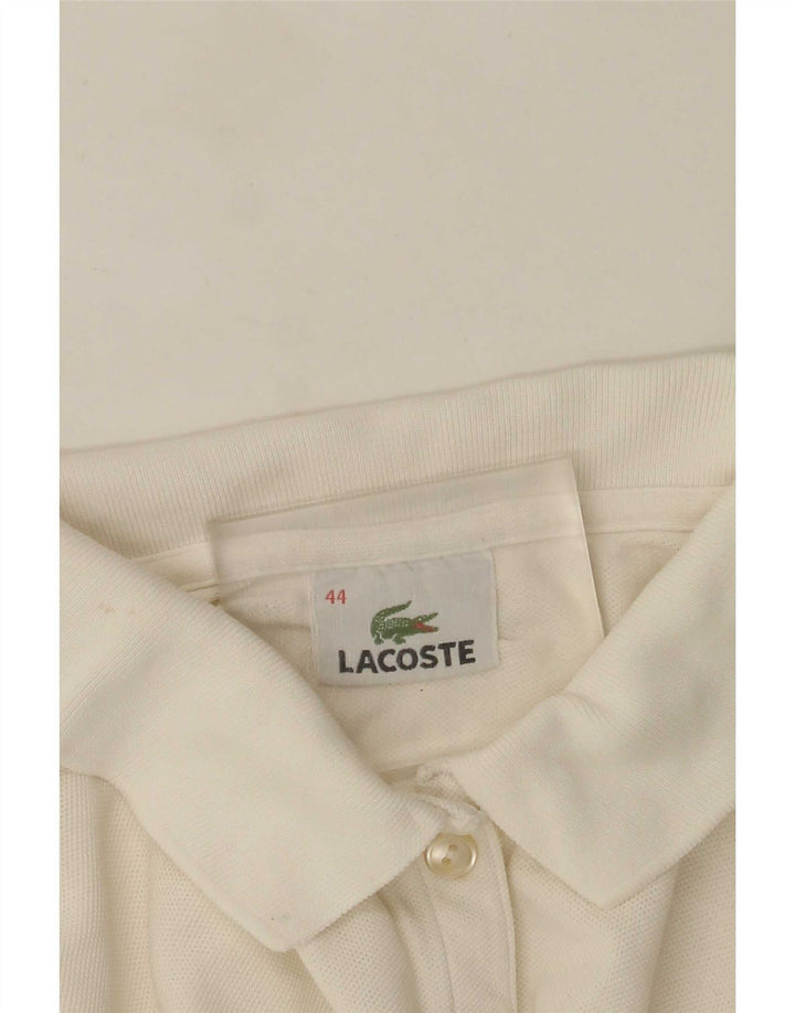 Lacoste Polo à manches longues pour femme Taille 44 Grand Blanc