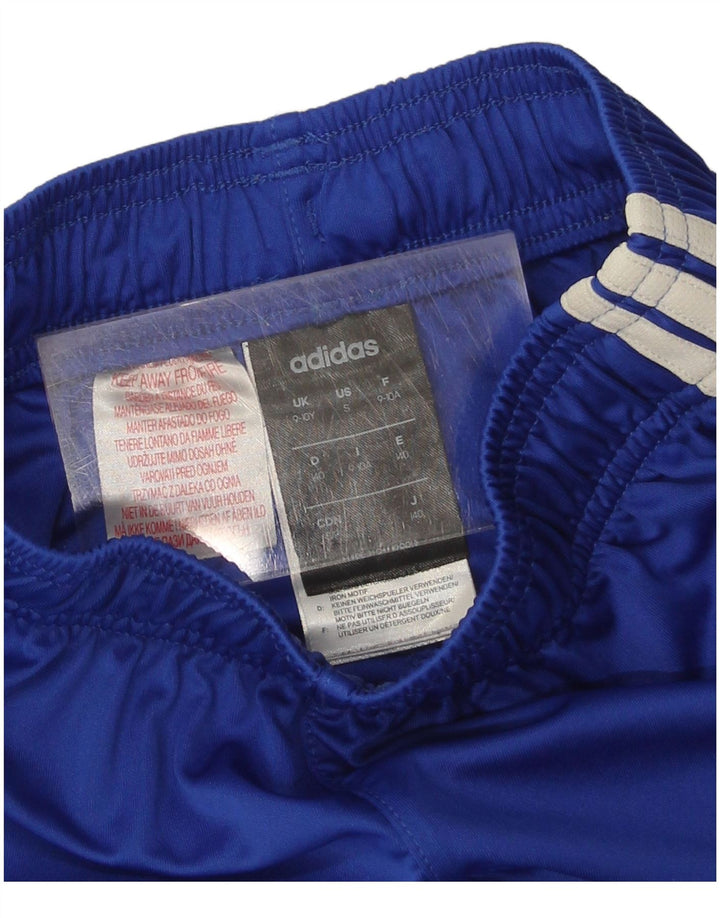 ADIDAS Boys Climalite Sport Shorts 9-10 Years  Blue Polyester