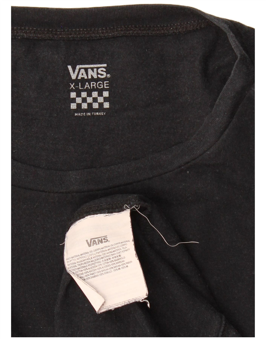 VANS T-Shirt Femme Top UK 18 XL Noir Coton