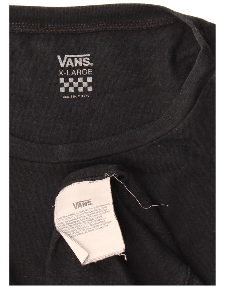 VANS T-Shirt Femme Top UK 18 XL Noir Coton