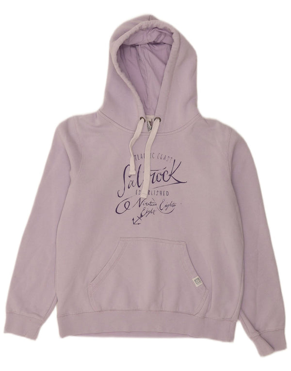 Saltrock Pull à capuche graphique coupe décontractée pour femme UK 12 Violet moyen