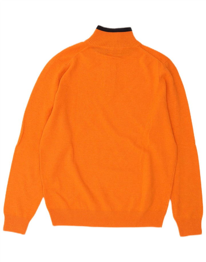 Sergio Tacchini Pull col zippé pour homme en laine orange
